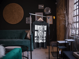 Image of Hibiki Art Wear X INKINK Crossover Black Box Cut T-Shirt