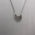 Sterling Silver Prairie Flower Crescent Necklace Image 2