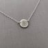 Tiny Sterling Silver Dogwood Circle Necklace, light finish Image 2