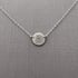Tiny Sterling Silver Dogwood Circle Necklace, light finish Image 3