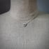 Tiny Sterling Silver Dogwood Circle Necklace, light finish Image 5