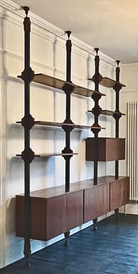 Image 7 of Italian Floor to Ceiling Shelving Unit, Three Bays, 1970s
