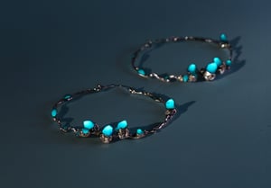 Image of NIGHT'S ATOLL Phosphorescent Hoop Earrings