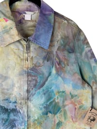 Image 7 of ♻️ UPCYCLED M/L Ladies 100% Cotton Vintage J Crew Jacket in Muted Ice Dye