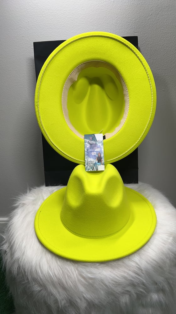 Image of Dirty Diana Fedora in Neon Yellow