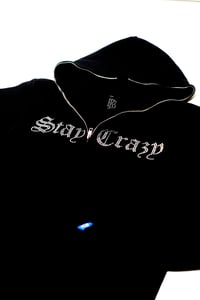Image 2 of STAY CRAZY RHINESTONE ZIP UP