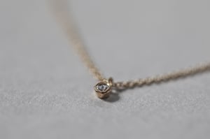 Image of 18ct gold 2.0mm rose-cut diamond necklace - with milled edge setting