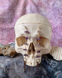purple fang earrings