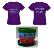 Image of Young American Street Team Shirt Plus Bracelet- Women