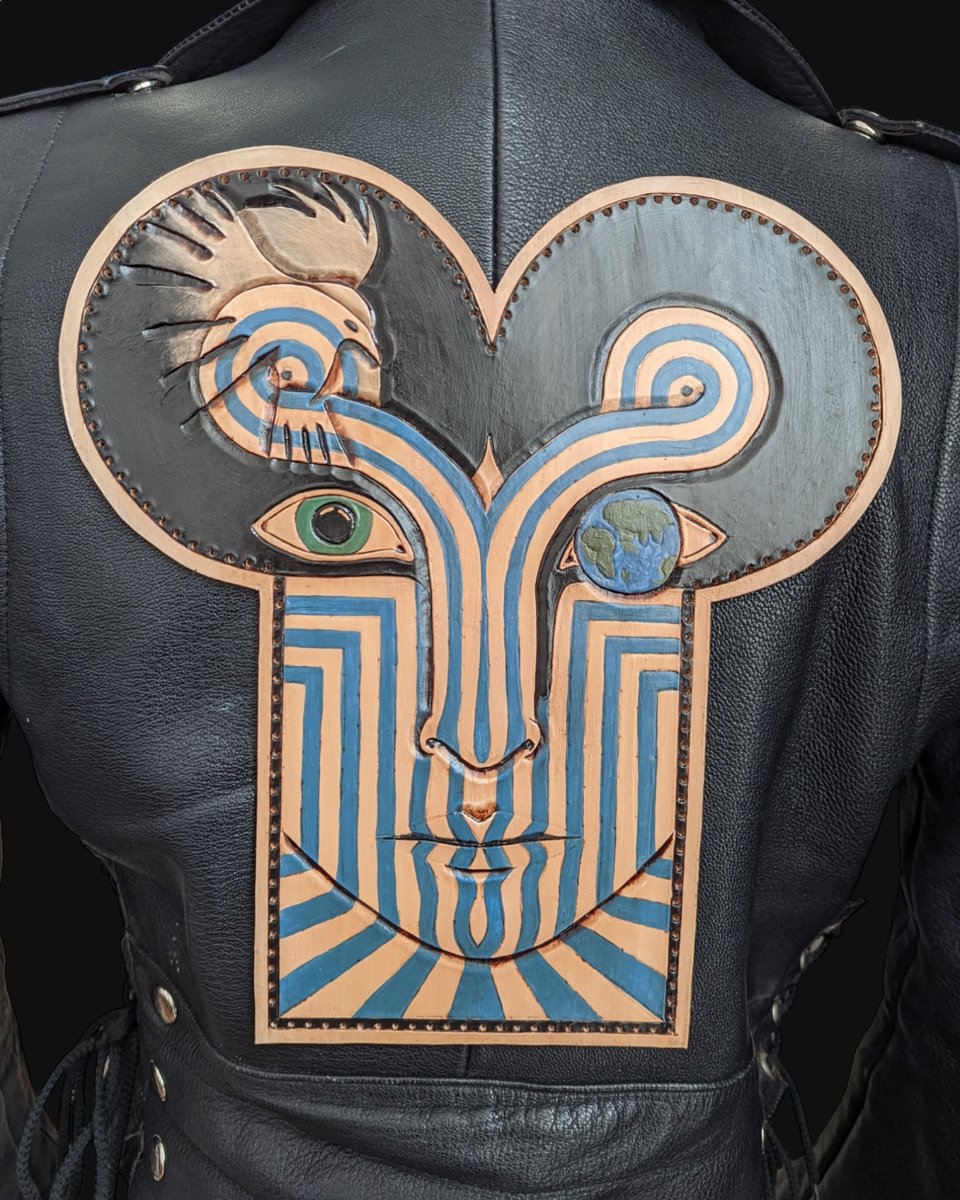 The Chameleons Tooled Leather Back Patch