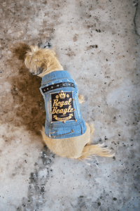 Image 2 of the regal beagle dog or cat custom denim battle vest