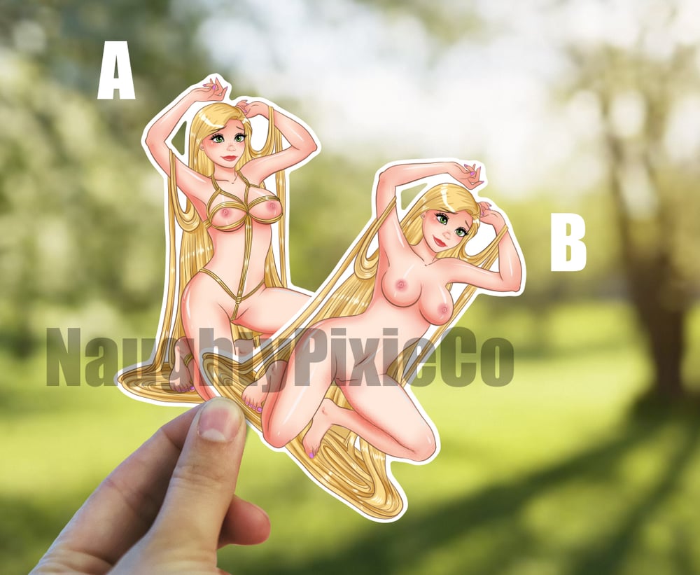 Image of Sexy Tangled Hair Rapunzel Sticker 