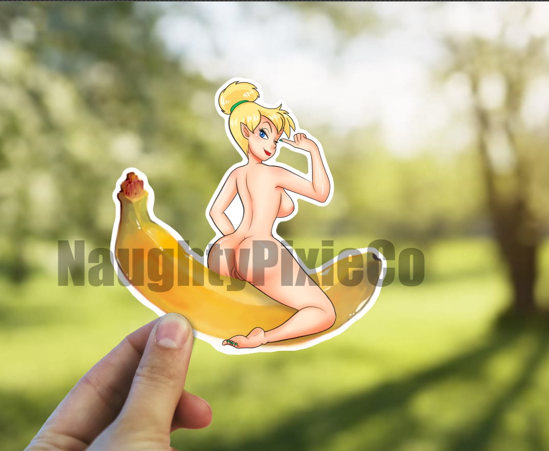 Sexy Tinkerbell and Banana Sticker