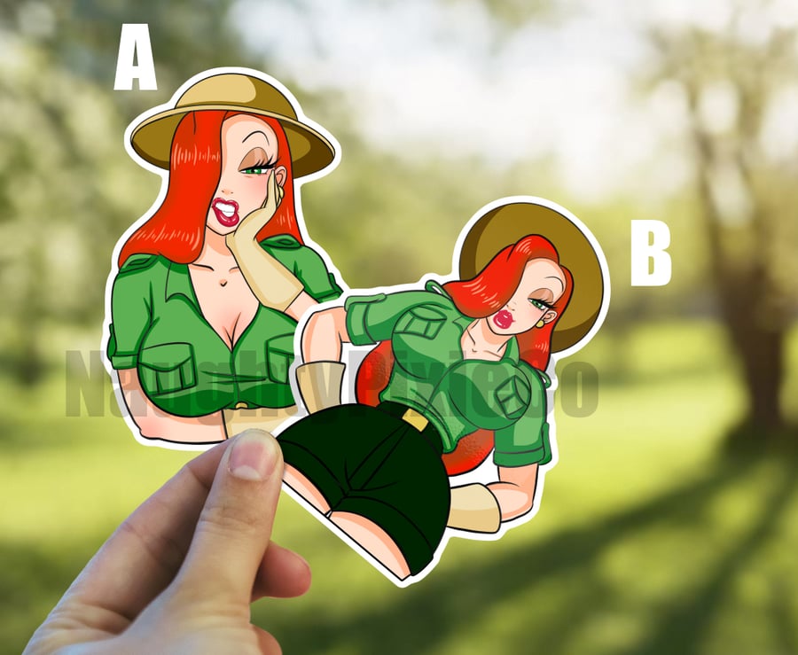 Image of Sexy Forest Ranger Jessica Sticker 