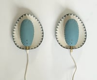 Image 2 of Swedish Wall Lamps of Painted and Pierced Metal