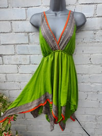 Image 5 of Luna Top Tunic Mini Dress -green
