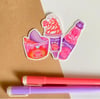 KirbSnack Sticker Set - matte or glittery 