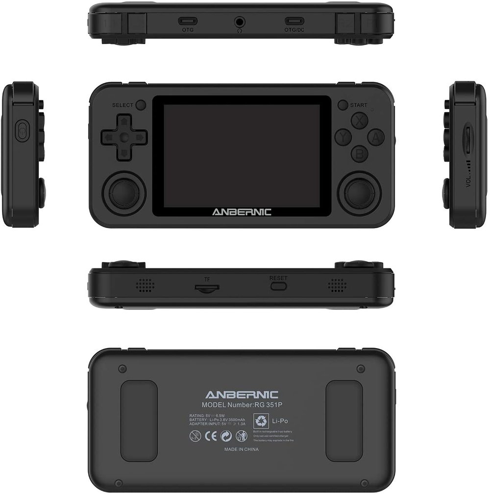 RG351P Handheld Console (Black) 128GB Ready to Play + Fully Loaded