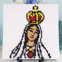 Our Lady of Fatima Perler Bead Art Panel