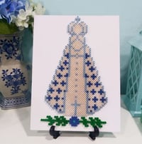 Our Lady of the Appeared Conception Perler Bead Art 