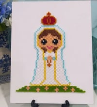 Our Lady of Fatima Perler Bead Art