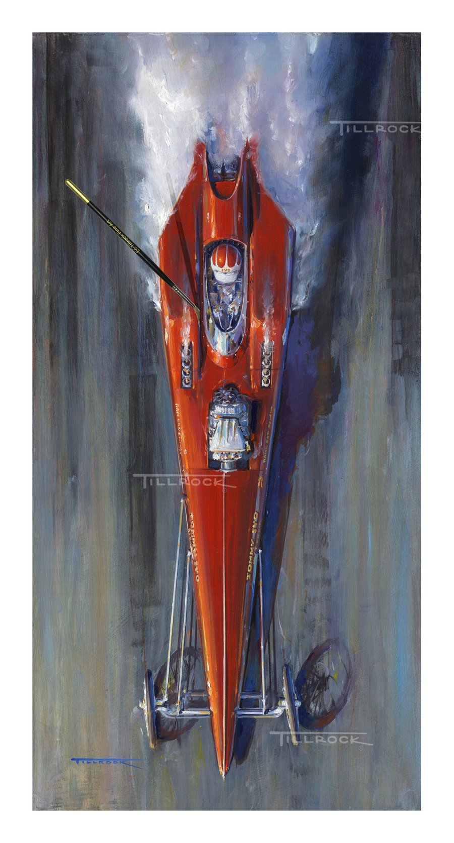 Image of Tommy Ivo's "Videoliner"  Painting 13x19 Color Print