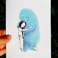 Image 1 of fuzzy monster hug card