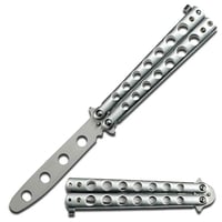 Balisong Practice Knife Silver