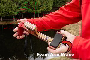 Image of Wooden Mini Starship Slingshot, Right or Left Handed Shooter, Catapult Mini Star Ship, Sling Shot