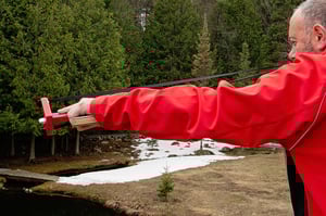 Image of Wooden Mini Starship Slingshot, Right or Left Handed Shooter, Catapult Mini Star Ship, Sling Shot