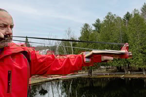 Image of Wooden Mini Starship Slingshot, Right or Left Handed Shooter, Catapult Mini Star Ship, Sling Shot