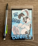 I Love - Bunnies! Badge