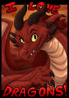 I Love - Dragons! Badge