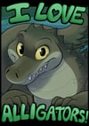 I Love - Alligators! Badge