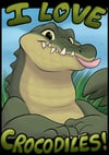 I Love - Crocodiles! Badge