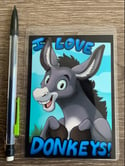 I Love - Donkeys! Badge