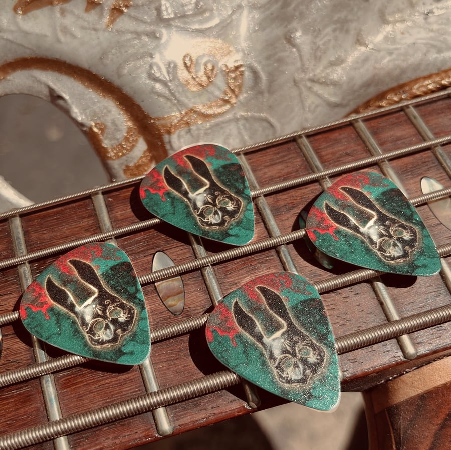 Image of Bunny Mask Bioshock Guitar Pick