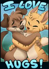 I Love - Hugs! Badge