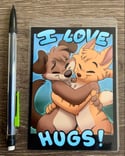 I Love - Hugs! Badge