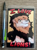 I Love - Lions! Badge