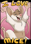 I Love - Mice! Badge