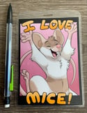 I Love - Mice! Badge