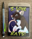 I Love - Rats! Badge