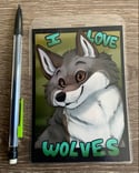 I Love - Wolves! Badge