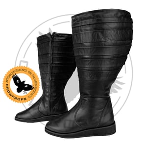 Image of Cara Dune Black Long Boots (with or w/o cylinders)