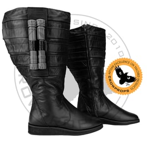 Image of Cara Dune Black Long Boots (with or w/o cylinders)