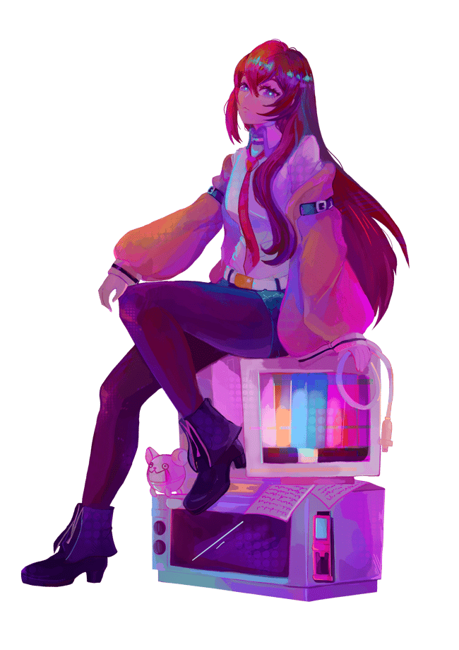 Steins;Gate - 15cm Makise Kurisu Glitter Epoxy Acrylic Standee