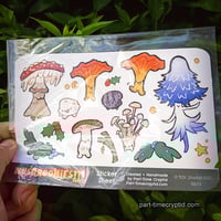 Image 1 of 6.5"x4.5" Mushroomies! Part 2 Sticker Sheet