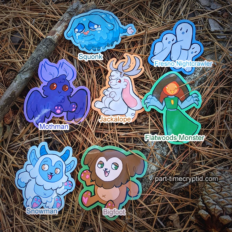 3" CRYPTID SQUAD Vinyl Stickers