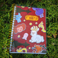 Image 1 of 5"x7" 25 Page REUSABLE Sticker Tome - Medieval Cryptids